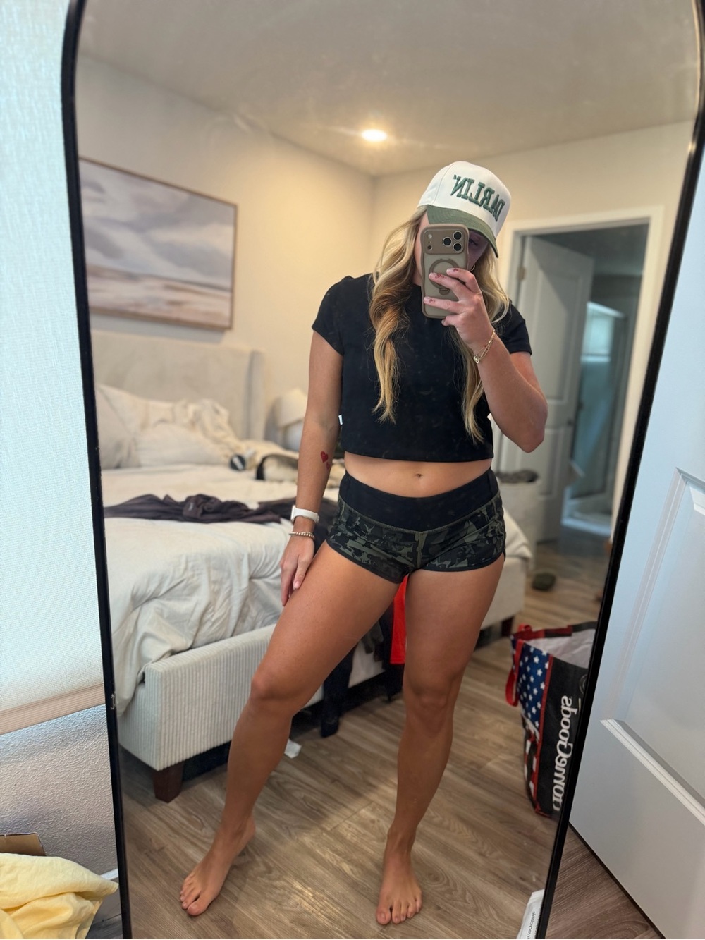 Lululemon Speed Short 2.5” Camo Green Black Size 6